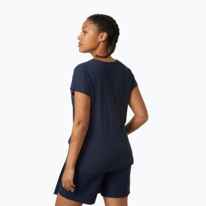Koszulka damska Helly Hansen Crewline Top. Niebieskie koszulki sportowe Helly Hansen, bez wzorów, bez ramiączek. Za 179,99 zł.