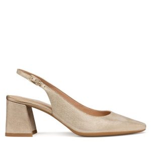 Sandały Geox. Żółte sandały Geox, bez wzorów, bez obcasa, na słupku, bez zapięcia. Za 309,99 zł.