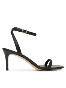MICHAEL Michael Kors Sandały Liana Mid 40S6LNMS1L Czarny. Czarne sandały MICHAEL Michael Kors, bez wzorów, ze skóry, bez obcasa, na szpilce, bez zapięcia. Za 598,99 zł.