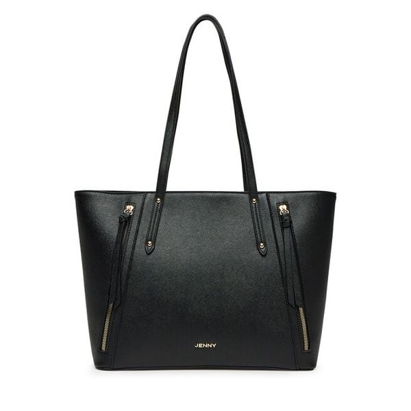Torebka JENNY. Czarne shopper bag Jenny, bez wzorów, bez dodatków. Za 159,99 zł.