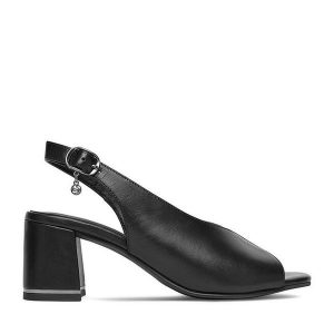 Sandały Lasocki. Czarne sandały Lasocki, bez wzorów, bez obcasa, na słupku, bez zapięcia. Za 229,99 zł.