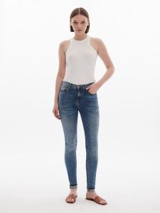 LTB Dżinsy "Amy" - Skinny fit - w kolorze niebieskim rozmiar: W27/L32. Niebieskie jeansy LTB, z aplikacjami, z podwyższonym stanem. Za 79,03 zł.