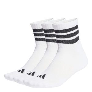 Skarpety 3 Stripes Cushioned Sportswear Mid Cut Socks 3 Pair Pack. Białe skarpetki ADIDAS, bez wzorów. Za 59,95 zł.