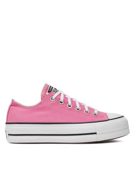 Converse Trampki Chuck Taylor All Star Lift Platform Ox A06508C Różowy. Czerwone trampki Converse, bez wzorów, z materiału, bez zapięcia. Za 259,99 zł.
