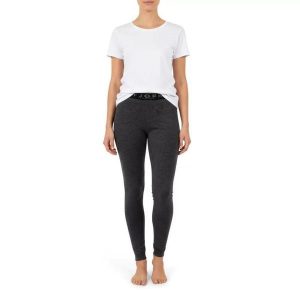 Damskie legginsy termoaktywne ze 100% wełny merynosów - Bjork 210. Czarne legginsy FJORK MERINO, bez wzorów, z materiału, z podwyższonym stanem, długie. Za 289,00 zł.