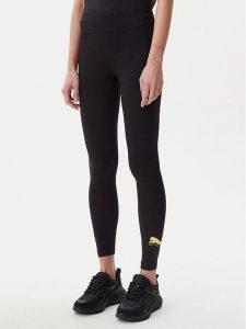 Puma Legginsy Essentials Metallic 685000 Czarny Slim Fit. Czarne legginsy Puma, bez wzorów, z bawełny. Za 89,99 zł.