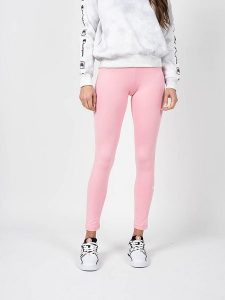 Legginsy fitness damskie. Czerwone legginsy Champion, bez wzorów, z bawełny, z podwyższonym stanem. Za 124,00 zł.