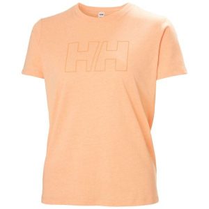 T-shirt damski Helly Hansen Tech Logo. Brązowe t-shirty Helly Hansen, bez wzorów, bez kołnierzyka, bez ramiączek. Za 195,00 zł.