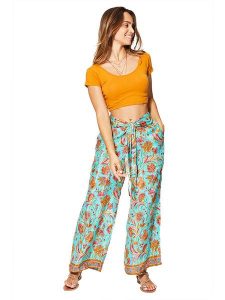 Aller Simplement Spodnie w kolorze turkusowo-pomarańczowym rozmiar: 34-40. Brązowe spodnie z wysokim stanem Aller Simplement, bez wzorów, z materiału, z podwyższonym stanem. Za 43,99 zł.