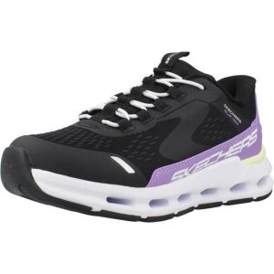Buty SKECHERS SLIP-INS GLIDESTEP VISTA LANE Czarny. Czarne buty trekkingowe Skechers, z syntetyku, bez zapięcia. Za 276,09 zł.