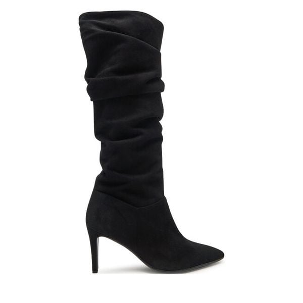 Kozaki Baldowski. Czarne kozaki Baldowski, bez wzorów, bez obcasa, na szpilce, bez zapięcia. Za 659,99 zł.