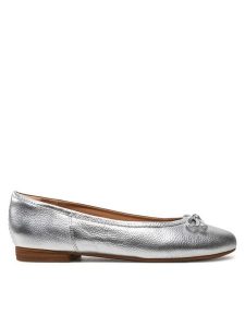 Clarks Baleriny Fawna Lily 26176380 Srebrny. Szare balerinki Clarks, bez wzorów, ze skóry, bez obcasa, bez zapięcia. Za 299,99 zł.