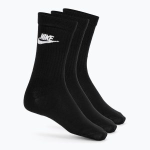 Skarpety Nike Sportswear Everyday Essential 3 pary. Czarne skarpetki Nike, bez wzorów. Za 79,99 zł.