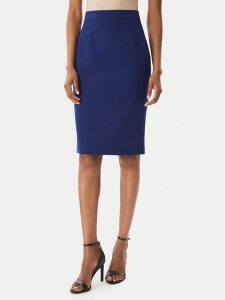 Maryley Spódnica mini 26EB710/43FR Granatowy Regular Fit. Niebieskie spódnice Maryley, m, bez wzorów, z syntetyku, mini. Za 229,99 zł.