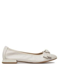 Caprice Baleriny 9-22105-42 Écru. Białe balerinki Caprice, bez wzorów, ze skóry, bez obcasa, bez zapięcia. Za 300,99 zł.
