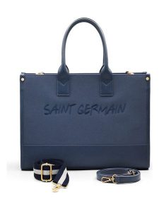 ATELIERS SAINT GERMAIN Skórzana torebka w kolorze granatowym - 39 x 29 x 15 cm rozmiar: onesize. Niebieskie torebki klasyczne ATELIERS SAINT GERMAIN, bez wzorów, z materiału, przez ramię, bez dodatków. Za 565,99 zł.