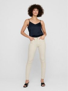 ONLY Jeansy 15218655 Écru Skinny Fit. Jeansy ONLY, bez wzorów, z bawełny. Za 199,99 zł.