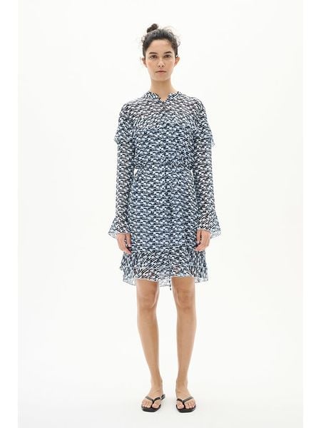 InWear Sukienka w kolorze niebieskim rozmiar: 36. Niebieskie sukienki InWear, na co dzień, bez wzorów, z tkaniny, bez kołnierzyka, bez ramiączek, midi, proste. Za 152,62 zł.