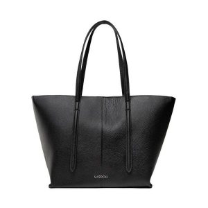 Torebka Lasocki. Czarne shopper bag Lasocki, bez wzorów, bez dodatków. Za 221,97 zł.