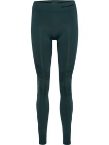 Damskie legginsy bezszwowe z wysokim stanem Hummel Shaping. Zielone legginsy Hummel, bez wzorów, z dzianiny, z podwyższonym stanem. Za 168,00 zł.