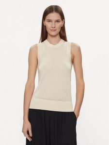 Tommy Hilfiger Sweter Md Lyocell Silk Blend Vest WW0WW40980 Żółty Regular Fit. Żółte swetry klasyczne TOMMY HILFIGER, xl, z lyocellu, bez kołnierzyka. Za 399,99 zł.