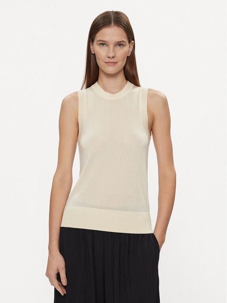 Tommy Hilfiger Sweter Md Lyocell Silk Blend Vest WW0WW40980 Żółty Regular Fit. Żółte swetry klasyczne TOMMY HILFIGER, xl, z lyocellu, bez kołnierzyka. Za 309,99 zł.