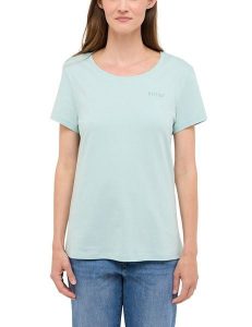 Damski T-Shirt Mustang Style Alma Blue Haze 1016511 5069. Niebieskie t-shirty Mustang, xs, bez wzorów, bez kołnierzyka, bez ramiączek. Za 79,99 zł.