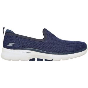 Adidasy Skechers Go Walk 6 - Clear Vi, Kobiety. Niebieskie buty sportowe Skechers, bez wzorów, bez zapięcia. Za 390,00 zł.