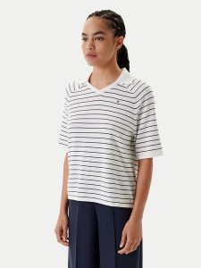 Tommy Hilfiger T-Shirt WW0WW45694 Granatowy Regular Fit. Niebieskie t-shirty TOMMY HILFIGER, l, bez wzorów, z bawełny, bez kołnierzyka, bez ramiączek. Za 204,99 zł.