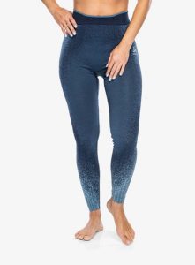 Legginsy termoaktywne damskie Odlo Blackcomb Eco BL Bottom Long. Niebieskie legginsy ODLO, bez wzorów, z elastanu. Za 274,99 zł.