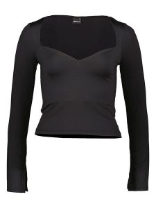 Gina Tricot Koszulka w kolorze czarnym rozmiar: M. Czarne bluzki Gina Tricot, m, bez wzorów, bez kołnierzyka, bez ramiączek. Za 39,49 zł.