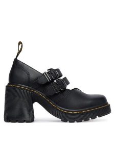 Dr. Martens Czółenka Eviee Mary Jane DM27371001 Czarny. Czarne czółenka Dr. Martens, bez wzorów, ze skóry, bez obcasa, bez zapięcia. Za 759,99 zł.