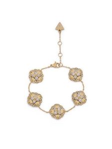 Guess Bransoletka JUBB05 501JW Złoty. Żółte bransoletki Guess, metalowe. Za 369,99 zł.