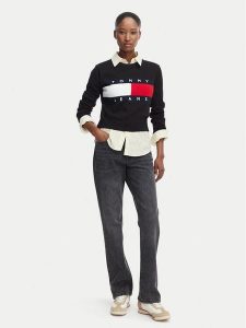 Tommy Jeans Jeansy DW0DW23469 Niebieski Straight Leg. Niebieskie jeansy Tommy Jeans, bez wzorów, z bawełny. Za 409,99 zł.