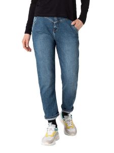 Timezone Dżinsy "Chiwa" - Comfort fit - w kolorze niebieskim rozmiar: W32. Niebieskie jeansy Timezone, z aplikacjami, z podwyższonym stanem. Za 105,38 zł.