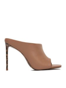 Eva Minge Klapki EO- SAMIRA-LT20136-159-1 Beżowy. Brązowe klapki Eva Minge, bez wzorów, ze skóry, bez obcasa. Za 449,99 zł.