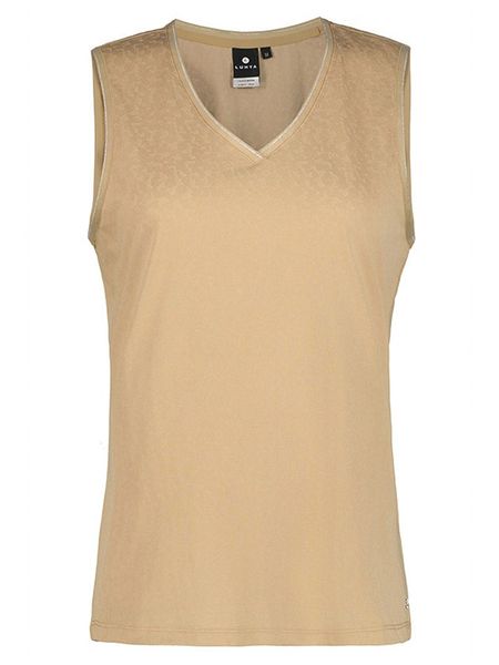 LUHTA Top "Ilttula" w kolorze beżowym rozmiar: M. Brązowe topy Luhta, m, bez wzorów, bez kołnierzyka, bez ramiączek. Za 65,23 zł.