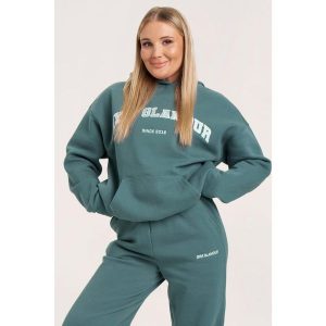Bluza fitness damska Gym Glamour college. Niebieskie bluzy GYM GLAMOUR, xl, bez wzorów, bez kaptura. Za 199,99 zł.
