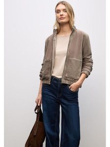 Cecil Kurtka sztruksowa w kolorze szarobrązowym rozmiar: 34. Brązowe kurtki Cecil, bez wzorów, ze sztruksu, bez kaptura. Za 239,86 zł.