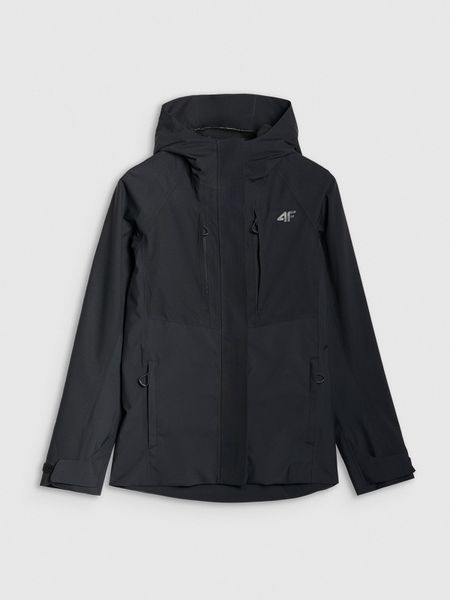 4F Kurtka trekkingowa membrana 10000 damska - czarna M. Czarne kurtki 4f, m, bez wzorów, z dzianiny, bez kaptura. W wyprzedaży za 299,99 zł.