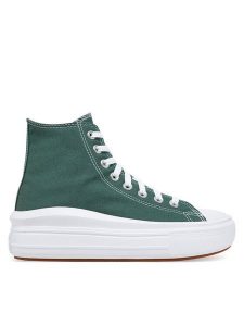 Converse Trampki Chuck Taylor All Star Move Platform A10664C Zielony. Zielone trampki Converse, bez wzorów, z materiału, bez zapięcia. Za 269,99 zł.