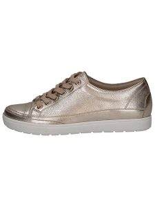 Caprice Skórzane sneakersy w kolorze złotym rozmiar: 38,5. Żółte trampki Caprice, bez wzorów, ze skóry, bez zapięcia. Za 245,96 zł.