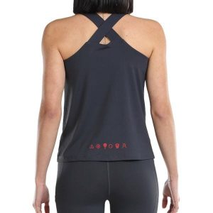 Bullpadel Dilos Tank Top. Szare topy BULLPADEL, bez wzorów, sportowe, bez kołnierzyka, bez ramiączek. Za 177,35 zł.