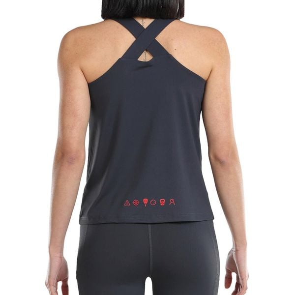 Bullpadel Dilos Tank Top. Szare topy BULLPADEL, bez wzorów, sportowe, bez kołnierzyka, bez ramiączek. Za 177,35 zł.