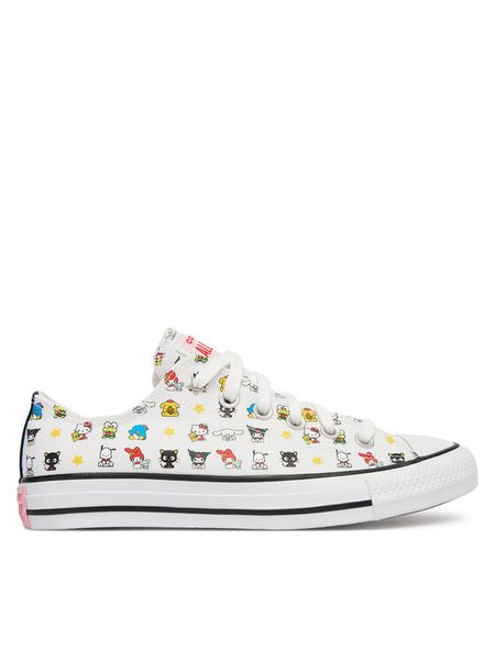 Converse Trampki Chuck Taylor All Star A17700C Biały. Białe trampki Converse, bez wzorów, z materiału, bez zapięcia. Za 379,99 zł.