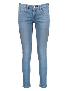 Pepe Jeans Dżinsy "Pixie" - Skinny fit - w kolorze błękitnym rozmiar: W29/L30. Niebieskie jeansy Pepe Jeans, z aplikacjami, z jeansu. Za 148,61 zł.