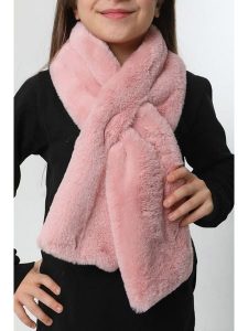 Lucky Bees Szal w kolorze jasnoróżowym - 106 x 15 cm rozmiar: onesize. Różowe szaliki Lucky Bees, bez wzorów, z futra. Za 96,14 zł.