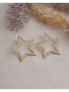 Luseera Kolczyki-wkrętki z cyrkoniami rozmiar: onesize. Żółte kolczyki Luseera, z cyrkonią, metalowe. Za 26,99 zł.