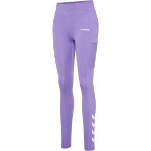 Damskie legginsy mid-rise Hummel MT Chipo. Fioletowe legginsy Hummel, bez wzorów. Za 162,50 zł.