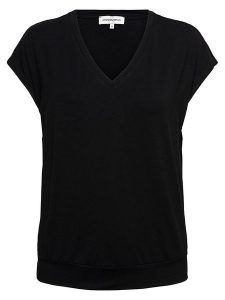 &Co Woman Koszulka "Lucia" w kolorze czarnym rozmiar: XL. Czarne bluzki &Co Woman, xl, bez wzorów, bez kołnierzyka, bez ramiączek. Za 79,03 zł.